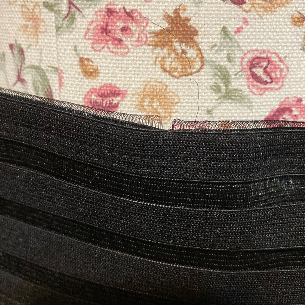 Black cute fun short mini torrid skirt lined w/striped sheer overlay Halloween?? - Picture 4 of 7